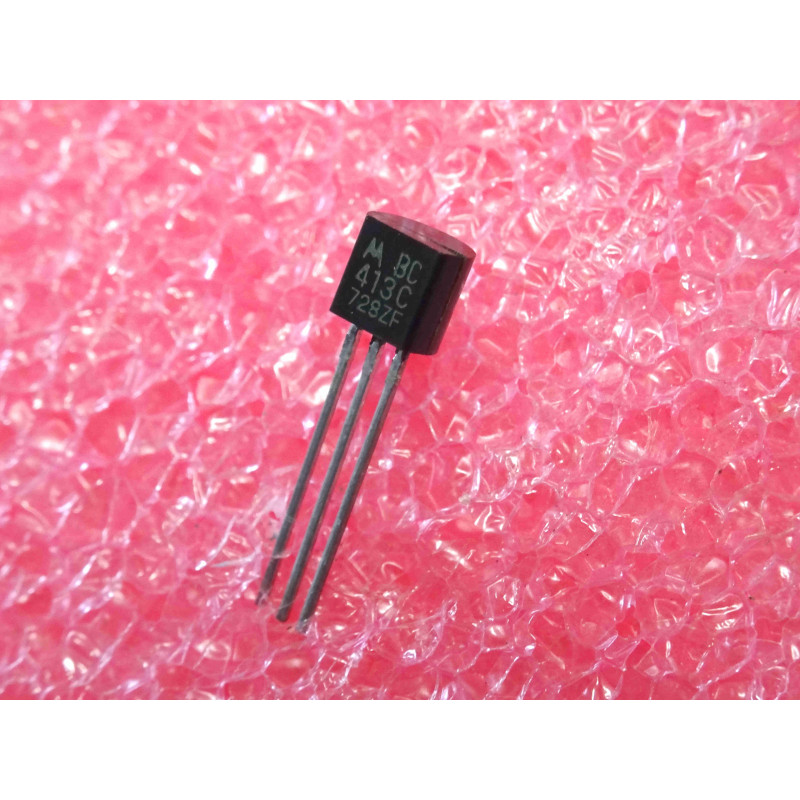 Lot de 5: transistor BC 413 C ~ BC413C , Si NPN ~ Uce 30V , Ucb 45V , Ueb 5V , Ic 100mA ~ motorola (4I2)