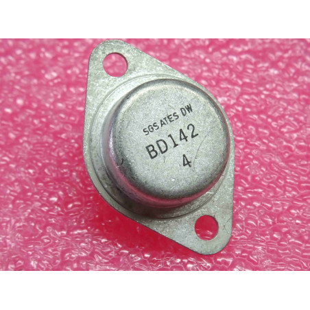 transistor BD 142 ~ BD142 ~ Si , NPN ~ Ucb 45V , Uce 45V , Veb 7V , Ic 15A , 117W ~ SGS Ates (tiro24)