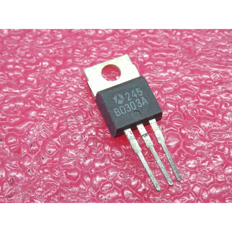 Lot de 2: transistor BD 303 A ~ BD303A ~ Silicon , NPN ~ amplification et commutation BF ~ Uce 80V , Ic 8A ~ thomson (4L6)