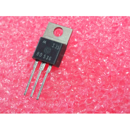 Lot de 2: transistor BD 536 ~ BD536 ~ Si , PNP (complement NPN BD535) Ucb 60V , Uce 60V , Ueb 5V , Ic 8A , 50W ~ Motorola (4L7)