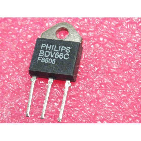 transistor BDV 66 C ~ BDV66C ~ Silicon , PNP darlington ~ Ucb -140V , Uce -120V , Ueb -5V , Ic -16A , 175W ~ philips (tiro24)