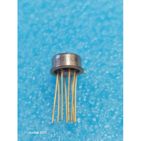ci LM709 CH ~ ic LM709CH  ( LM709 UA709)  GOLD   boîtier TO99 ( CELAR 57D )