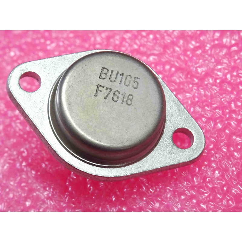 transistor BU 105 ~ BU105 ~ Silicon , NPN ~ Ucb 1500V , Uce 750V , Ueb 5V , Ic 2.5A , 10W (tiro25)