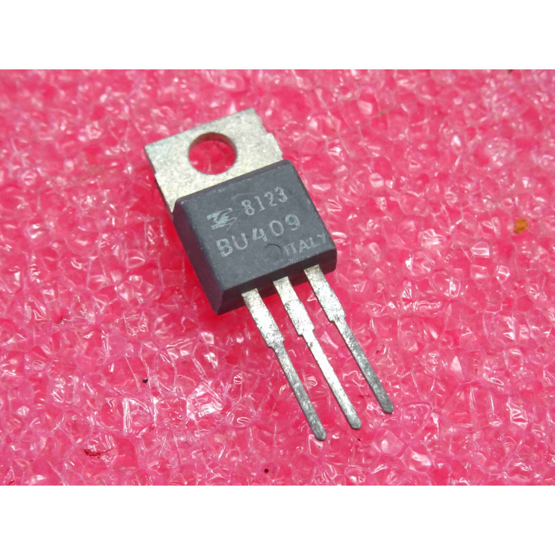 Lot de 2: transistor BU 409 ~ BU409 ~ Silicon , NPN ~ Ucb 250V , Uce 150V , Ic 7A , 60W ~ SGS Ates (tiro25)