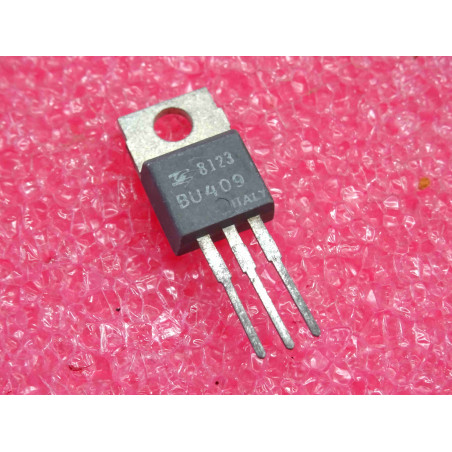 Lot de 2: transistor BU 409 ~ BU409 ~ Silicon , NPN ~ Ucb 250V , Uce 150V , Ic 7A , 60W ~ SGS Ates (tiro25)