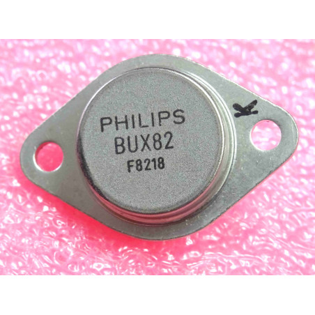 transistor BUX 82 ~ BUX82 ~ Silicon , NPN ~ Uce 400V , Ube 10V , Ic 6A , 75W ~ philips (5A3)