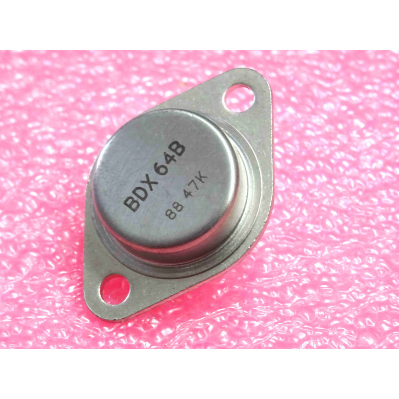 transistor BDX 64 B ~ BDX64B ~ Silicon , PNP darlington (complement NPN BDX65B) Ucb -120V, Uce -100V, Ueb -5V, Ic -12A (tiro25)