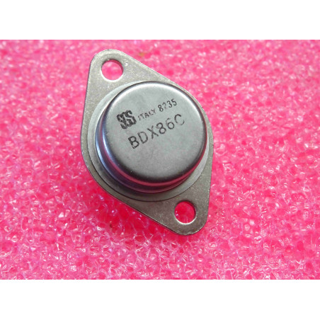 transistor BDX 86 C ~ BDX86C ~ Silicon , PNP ~ Uce 100V , Ic 10A , 100W ~ SGS (tiro25)