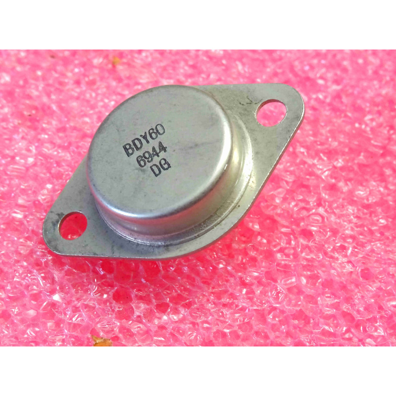 transistor BDY 60 ~ BDY60 ~ Silicon , NPN ~ Ucb 120V , Uce 60V , Ic 5A , 15W , 100MHz (tiro 25)