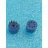 Lot de 4p Suppport Bleu ci Rond TO99 8 Pattes Contacts Dorés   ( celar 53B )
