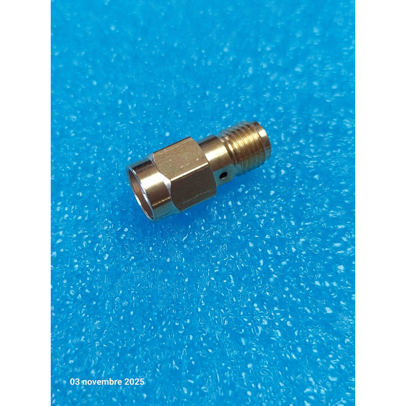 Adaptateur SMA droit Mâle Femelle Doré ~ SMA Male vers SMA Femelle  ( 4E3 )