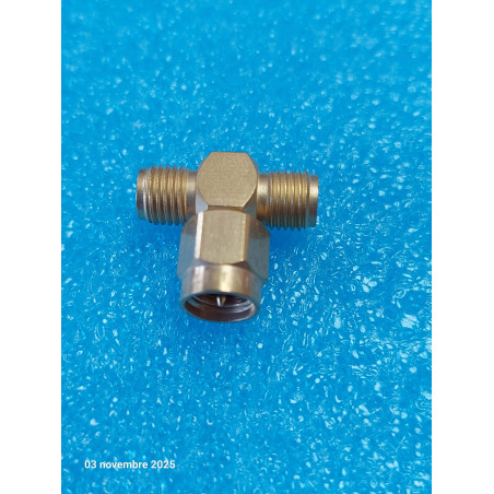 Té SMA 1 Mâle / 2 Femelle Adaptateur SMA 1 Mâle vers 2 Femelle Radiall ( 4E3 )