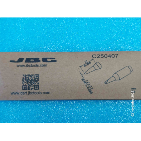 JBC Tools C250407 Pointe tournevis 1,2x0,7mm longe durée C250-407