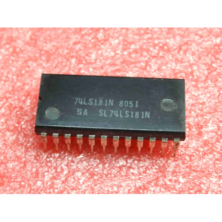ci 74LS181 N ~ ic 74LS181N ~ SL74LS181N (equivalent SM74LS181N , DM74LS181N) ~ 4-Bit arithmetic logic unit , DIL24 (PLA002)