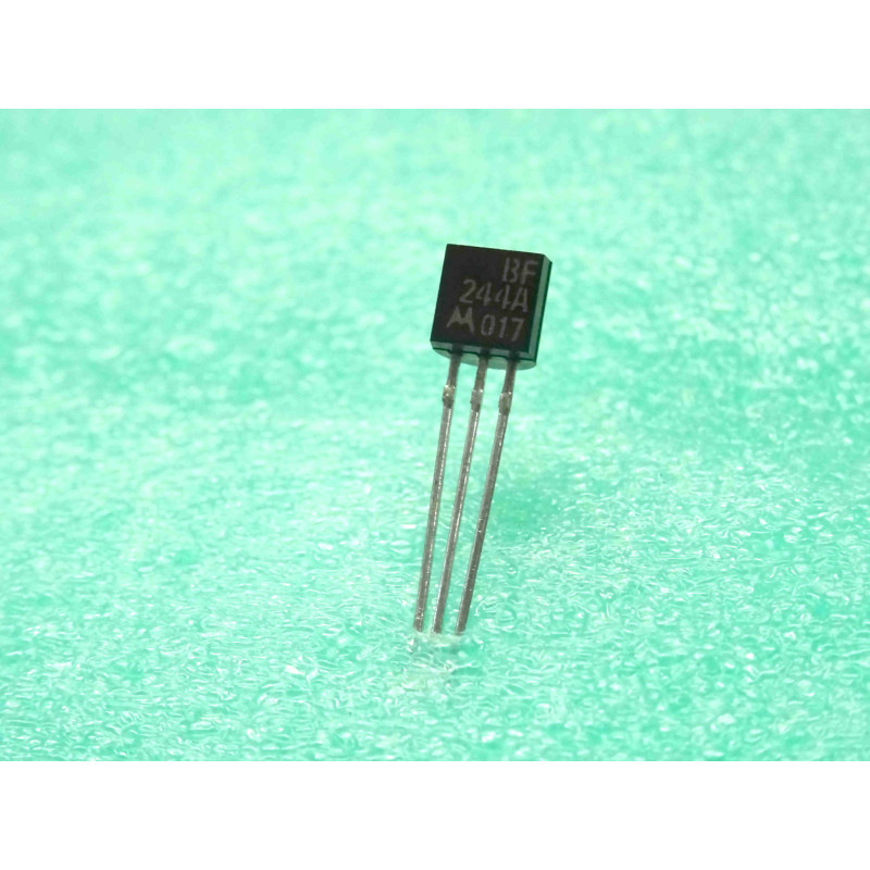 transistor BF 244 A ~ BF244A ~ JFET N-channel VHF/UHF Amplifier ~ Uds 30V , Udg 30V , Ugs 30V , Id 100mA , 350mW motorola (5Q1)