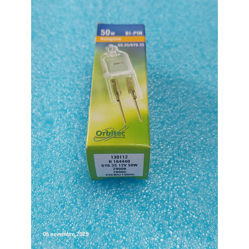 Lot de 2 Ampoule Halogene  H164440 12V 50W  GY6,35  900 Lumen  3000K ( L19B )