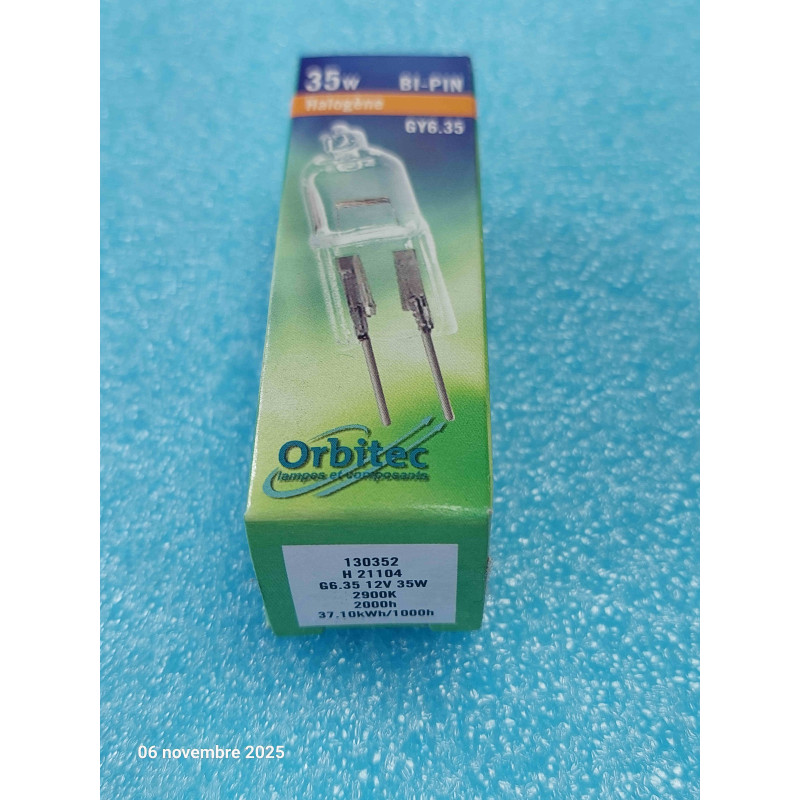 Lot de 2 Ampoule Halogene H21104 12V 35W GY6.35 600 Lumen 2900K ( L19B )