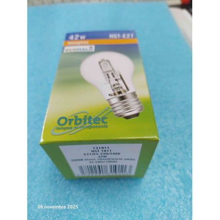 Lot de 4 Ampoule Halogene E27 HST1011 230V 42W  E27/ES 630 Lumen  2900K ( L19B )