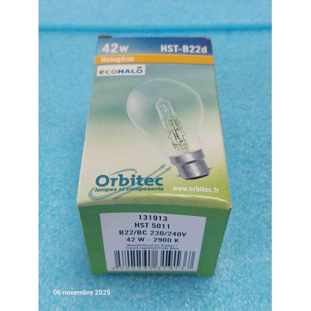 Lot de 3 Ampoule Halogene B22D HST5011 230V 42W B22D/BC 630 Lm 2900K Culot à Baionnette ( L19B )