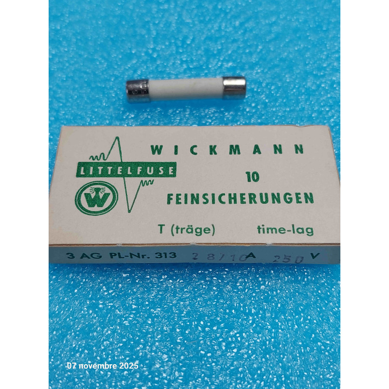 Boîte de 10 Fusibles temporisés 6x32mm 6x30 T 2.8A - T32L 2.8A Flipper / Sono / HIFI (1O1)