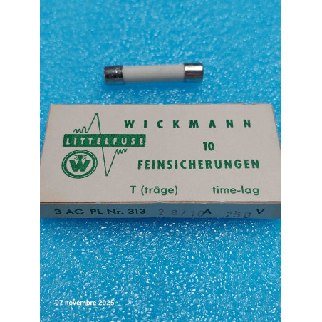 Boîte de 10 Fusibles temporisés 6x32mm 6x30 T 2.8A - T32L 2.8A Flipper / Sono / HIFI (1O1)