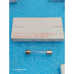 Boîte de 10 Fusible Rapide 6x32mm 6x30 F 1A - T32R 1A Flipper / Sono / HIFI   ( M2A )