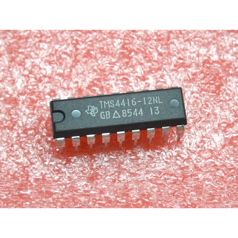 ci TMS 4416 - 12 NL ~ ic TMS4416-12NL ~ 64kbits (16,384 word by 4 bit) dynamic RAM 120ns ~ DIL-18 ~ TI (PLA007)