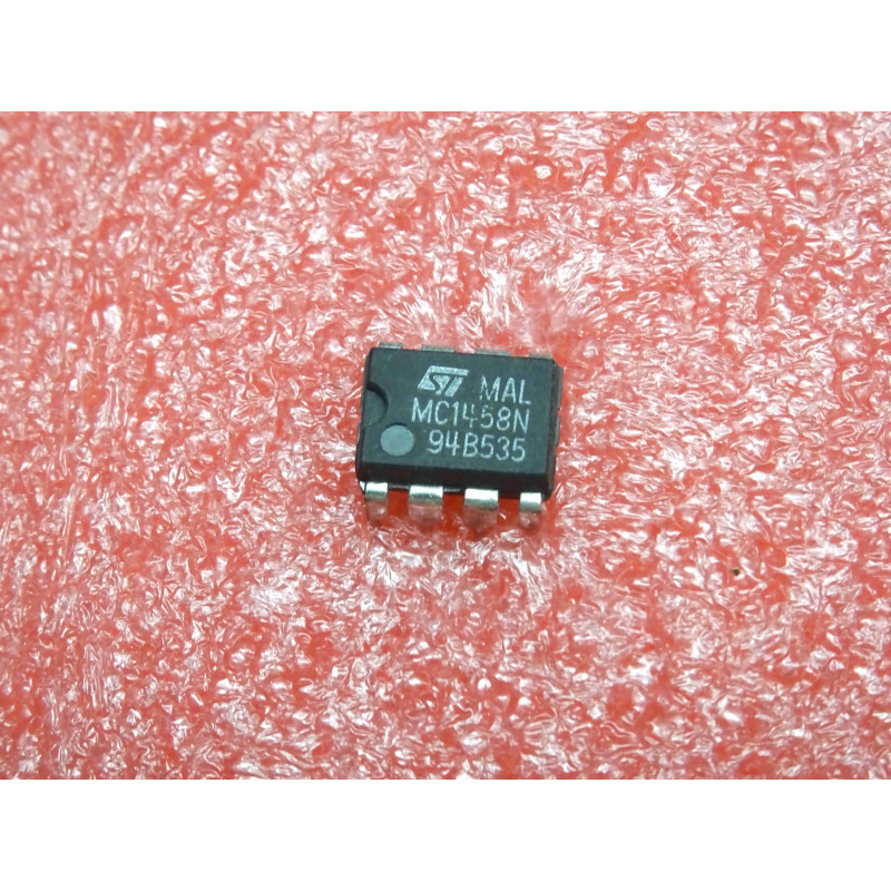 ci MC 1458 N ~ ic MC1458N (dual MC1741 , similar to the µA741) ~ dual general-purpose operational amplifier ~ ST (PLA007)