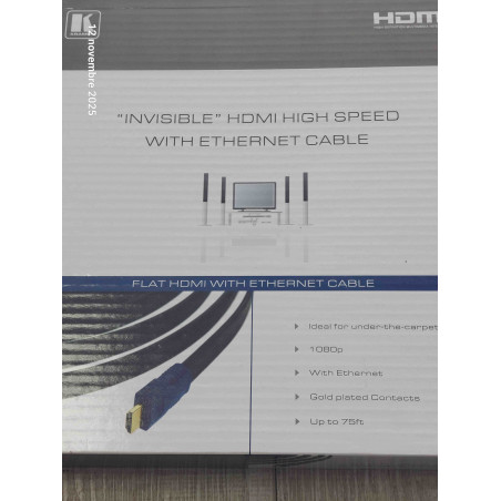 Kramer Electronics C-HM/HM/FLAT ETH-25 câble HDMI 7.6 m HDMI Type A Contact Doré 97-01014025  ( M2 )