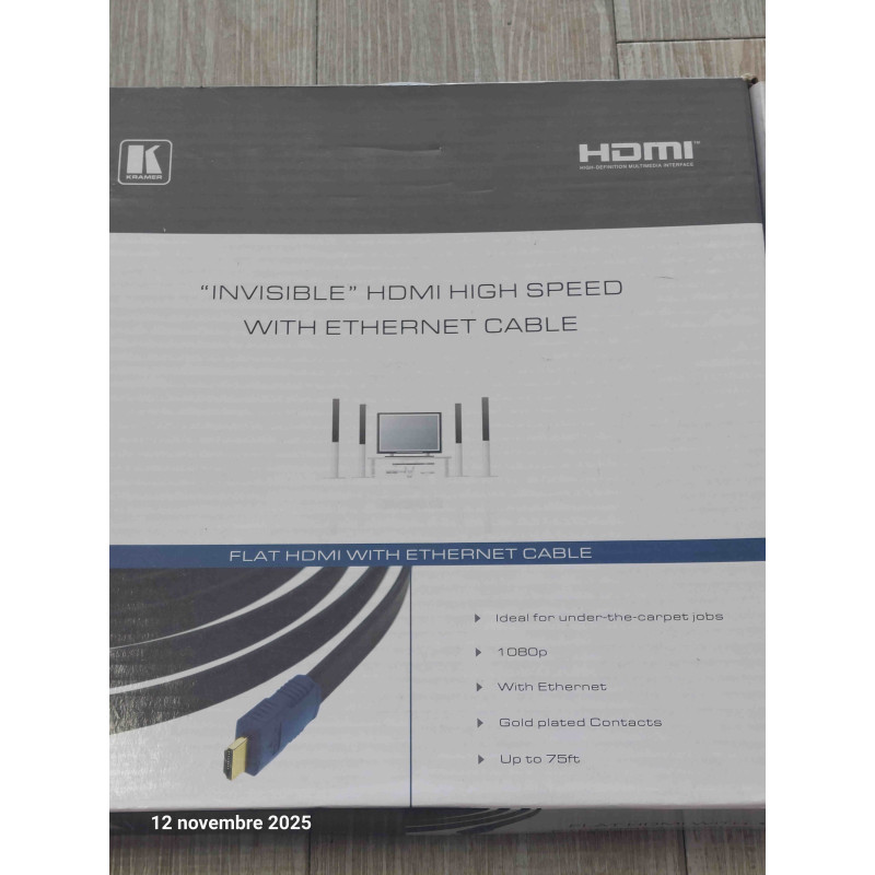 Kramer Electronics C-HM/HM/FLAT ETH-35 câble HDMI 10.6 m HDMI Type A Contact Doré 97-01014035 ( M2 )
