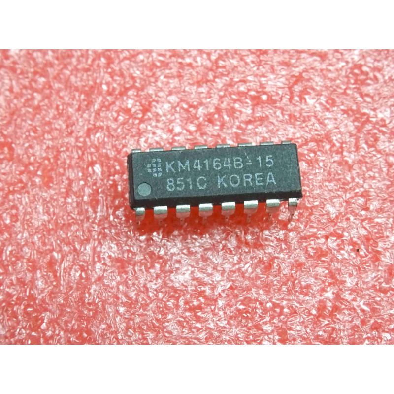 ci KM 4164 B -15 ~ ic KM4164B-15 ~ 64Kx1-Bit NMOS dynamic RAM with page mode 150ns ~ Samsung semiconductor (PLA014)