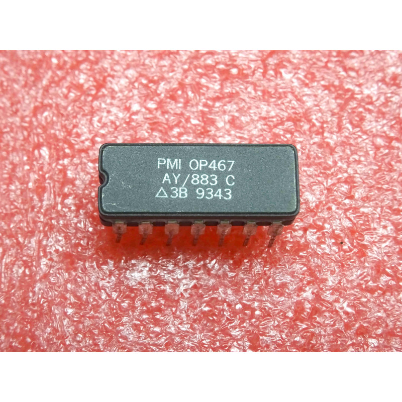ci OP 467 AY / 883 C ~ ic OP467AY/883C ~ quad , high speed , precision operational amplifier ~ PMI, boîtier céramique (PLA014)
