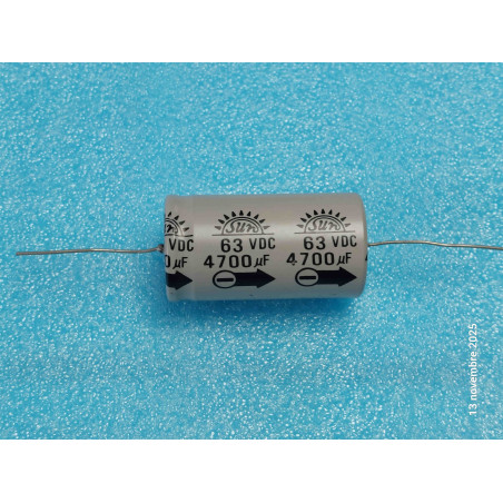Lot de 5 Condensateurs 4700µF 4700MF 4700UF 63V 20%  30x55mm axial