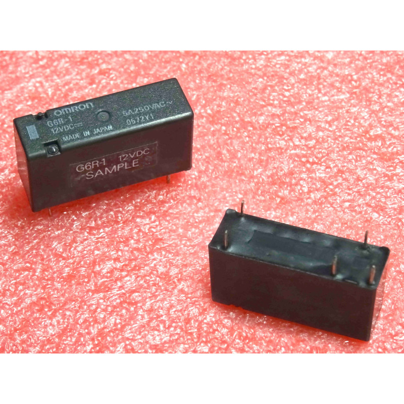 relais Omron G6R-1 12VDC ~ G6R-1-12VDC , 5A , 250Vac , 5-pins ~ coil 12Vdc ~ 29x10x15mm (5R7)