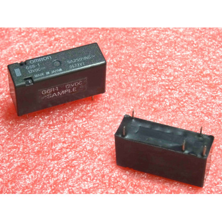 relais Omron G6R-1 12VDC ~ G6R-1-12VDC , 5A , 250Vac , 5-pins ~ coil 12Vdc ~ 29x10x15mm (5R7)