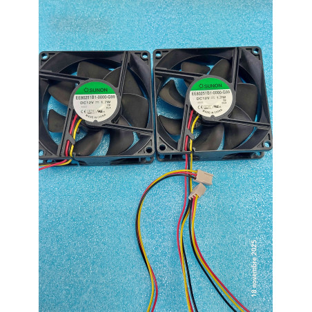 Lot de 2 Ventilateurs Occasion Sunon EE80251B1-0000-G99 DC 12V 1.7W  ( N9A )