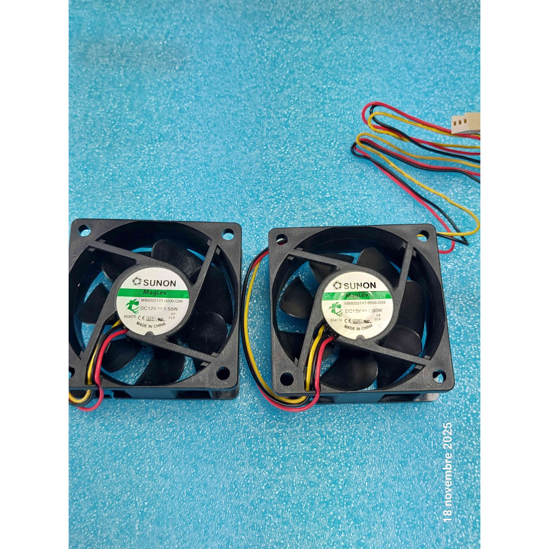 Lot de 2 Ventilateurs Occasion Sunon Maglev MB60251V1-0000-G99 DC 12V 1.5W ( N9A )