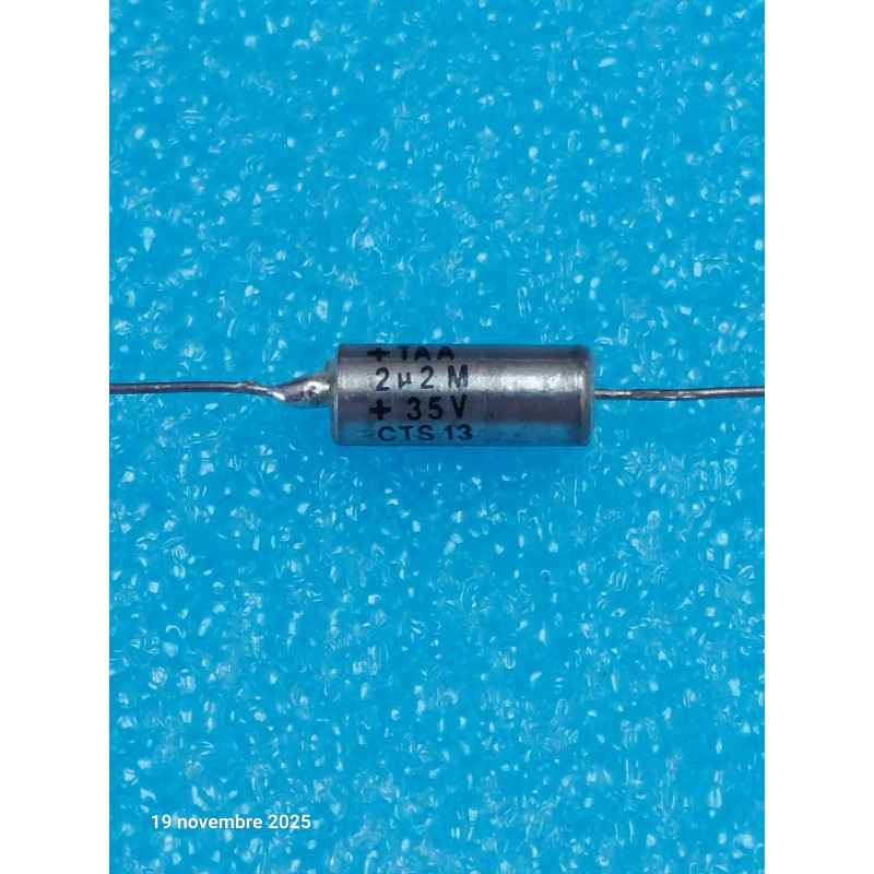Lot de 10p condensateur tantale axial CTS13 2.2uF 35v  2.2MF 35v 2.2UF 35V