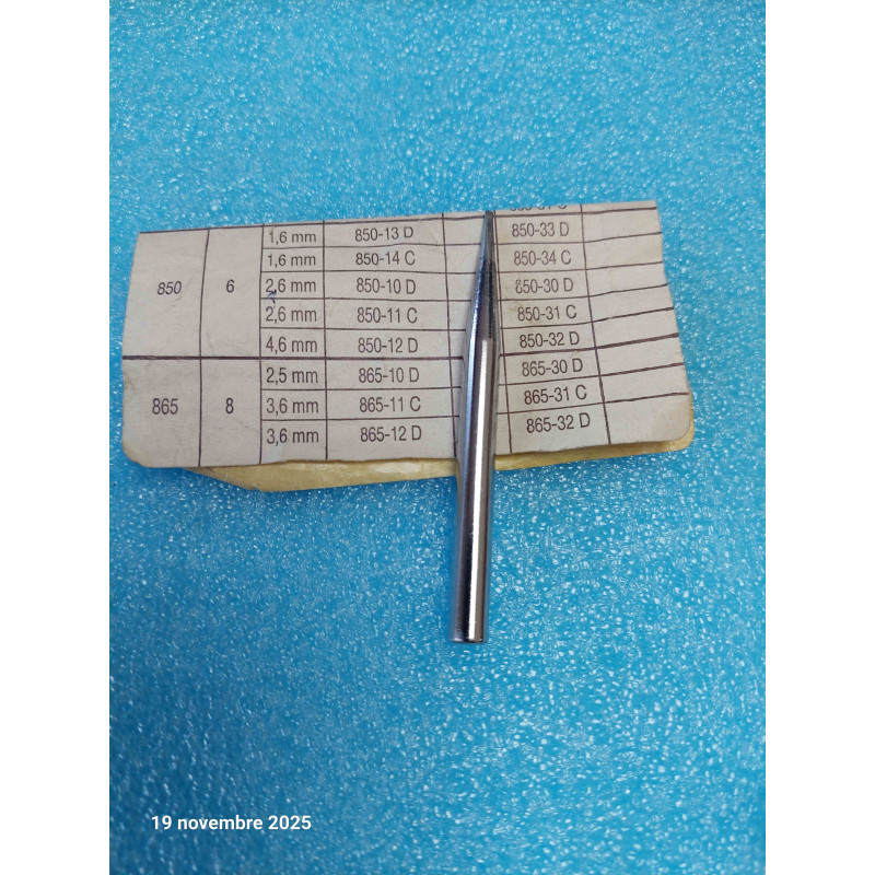 SEM 850-13D Panne de Fer Creuse 6mm de diamètre Série 850 1.6mm  ( 2S5 )