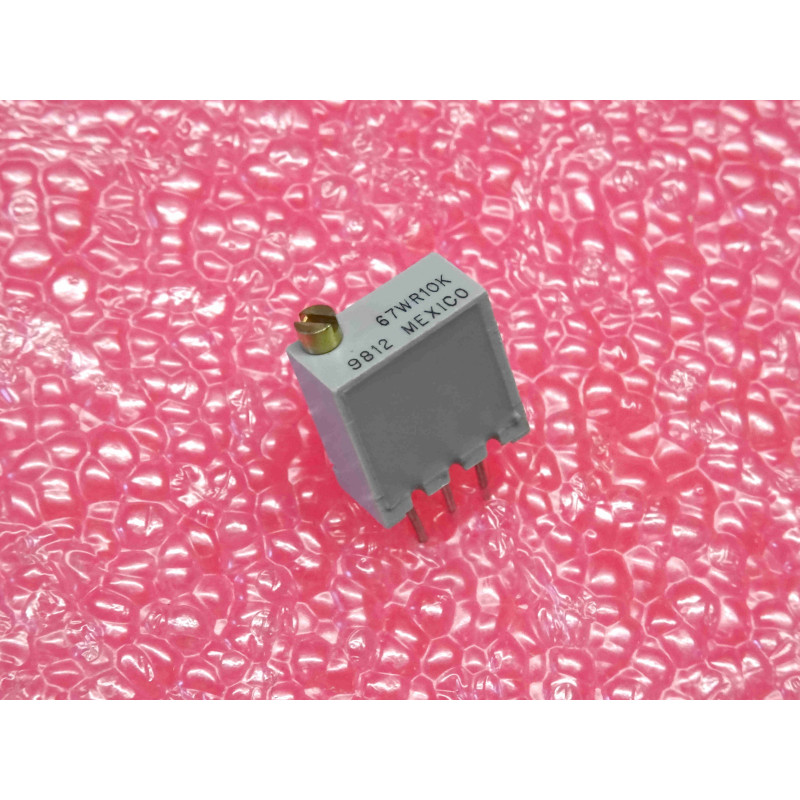 Lot de 5: potentiomètre multi-tour 67WR10K ~ 10kohm 3/8'' square multiturn cermet trimming potentiometer,0.5W ~ Bi technologies