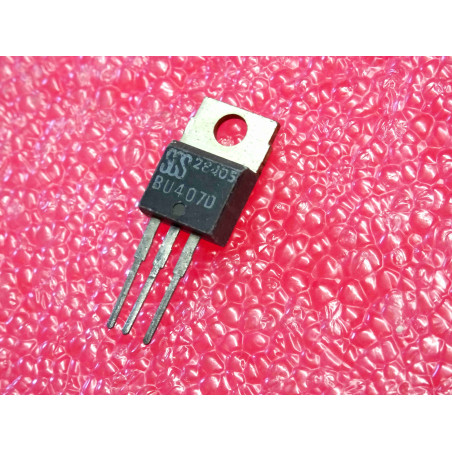 Lot de 2: transistor BU 407 D ~ BU407D , Si NPN power transistor ~ Uce 150V , Ic 7A , 60W ~ SGS (4I1)