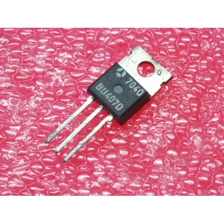 Lot de 2: transistor BU 407 D ~ BU407D , Si NPN power transistor ~ Uce 150V , Ic 7A , 60W ~ thomson (4L7)