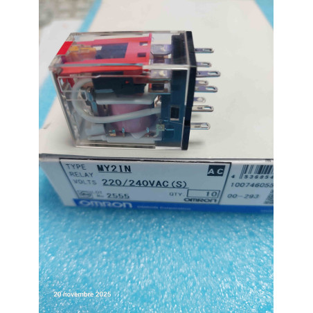 Relais OMRON MY2IN-220/240VAC - Relay MY2IN 220VAC 2RT  10A 250Vac   ( TIRO14 )