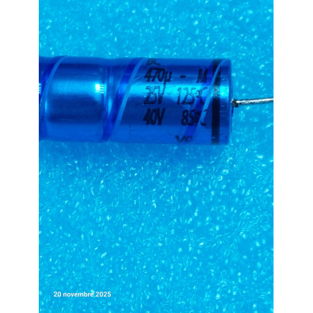 Lot 4p Condensateur Axial 470uf 470µF 470MF 40V 85°c 25V 125°c Vishay 10x24.5mm