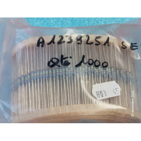 Lot de 1000p Résistances 1/4W ou 1/2W 124K 1% A1239251 SEV 124 Kilo ohms ( N13B )