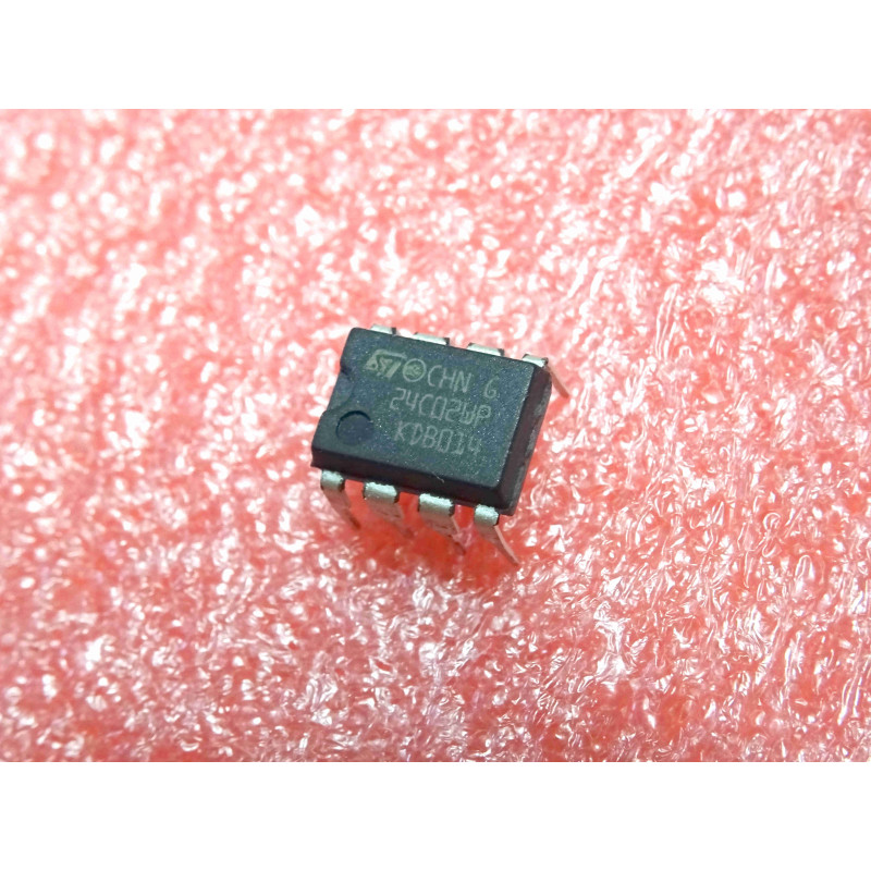 ci 24C02 W6P ~ ic 24C02W6P ~ 2K (256 x 8) serial (I²C bus compatible) EEPROM ~ DIP8 ST