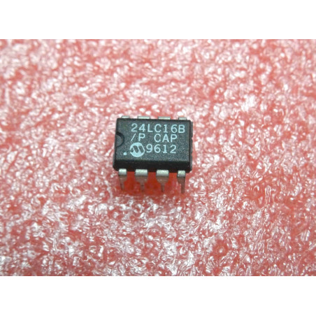 ci 24LC16 B/P ~ ic 24LC16B/P ~ 16K I²C serial EEPROM ~ DIP8 microchip (PLA014)