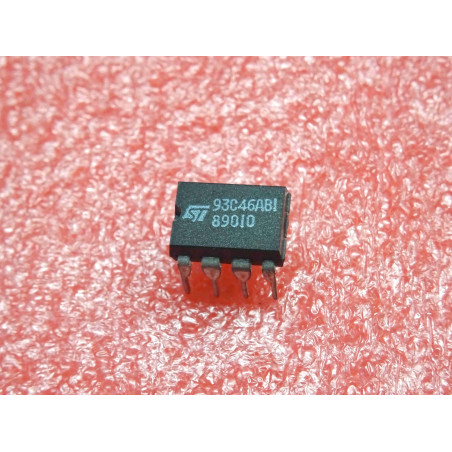 ci 93C46 AB1 ~ ic 93C46AB1 ~ 1kbit , 64x16bit , serial EEPROM ~ DIP8 , ST (PLA014)