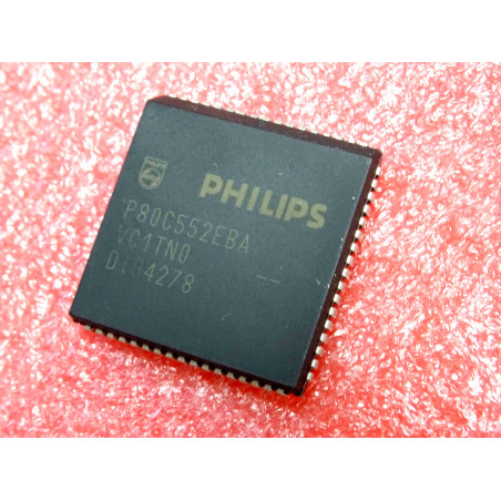 ci P 80C552 EBA ~ ic P80C552EBA ~ ROMless single-chip 8-bit microcontroller ~ PLCC 68-pin philips (4B2)