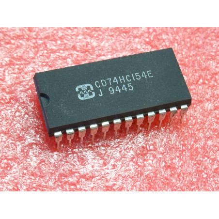 ci CD 74HC154 E ~ ic CD74HC154E ~ high speed CMOS logic 4-to-16 line decoder/demultiplexer ~ RoHS Pb-Free DIP24 Harris (PLA014)